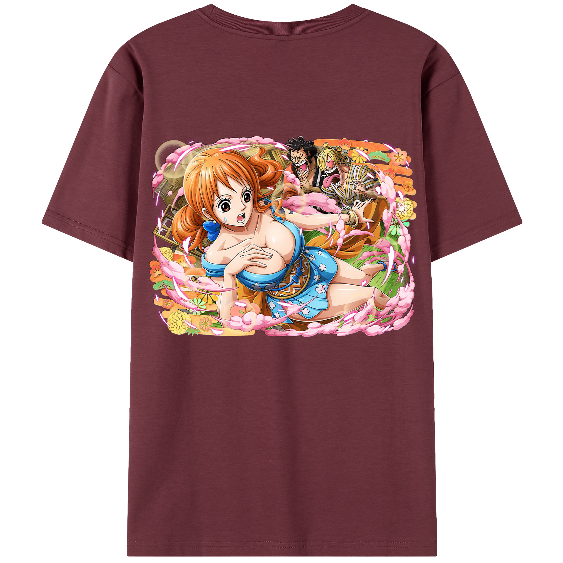 ワンピース ナミ ONE PIECE Nami 綿100％半袖Tシャツ（背面プリント）